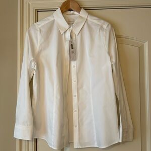 CHICO’S NWT NO IRON long sleeve white shirt